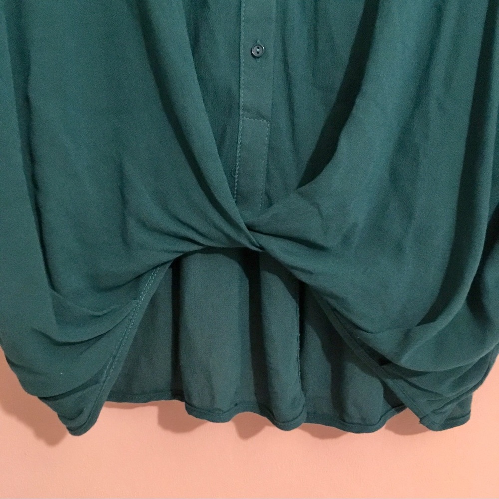 Umgee Gathered Button Down Blouse - image 5